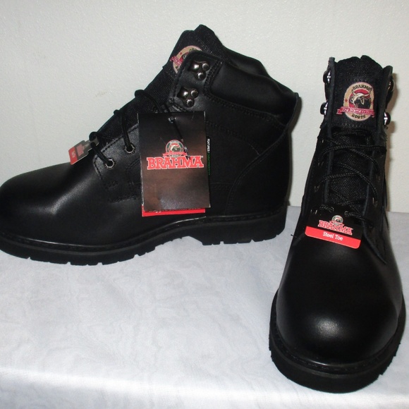 🥾WIDE WIDTH -  STEEL TOE SLIP RESISTANT WORK BOOT - Picture 4 of 8